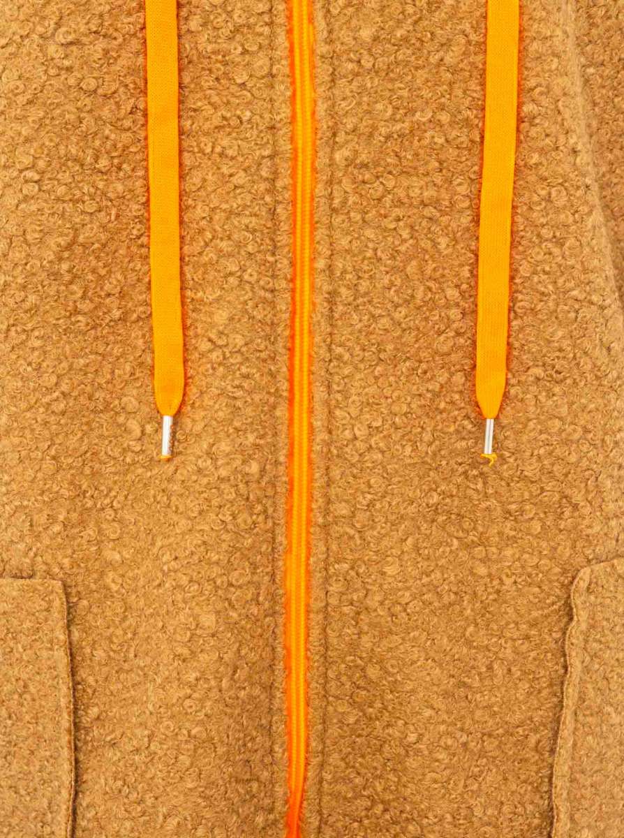 đź’• Zwillingsherz Oversize Teddy Mantel "Neon" Camel