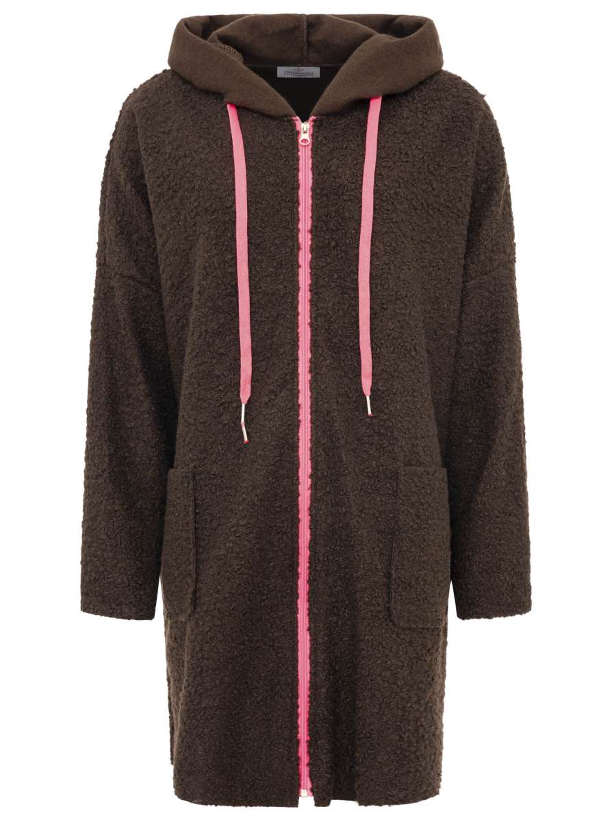 đź’• Zwillingsherz Oversize Teddy Mantel "Neon" Braun