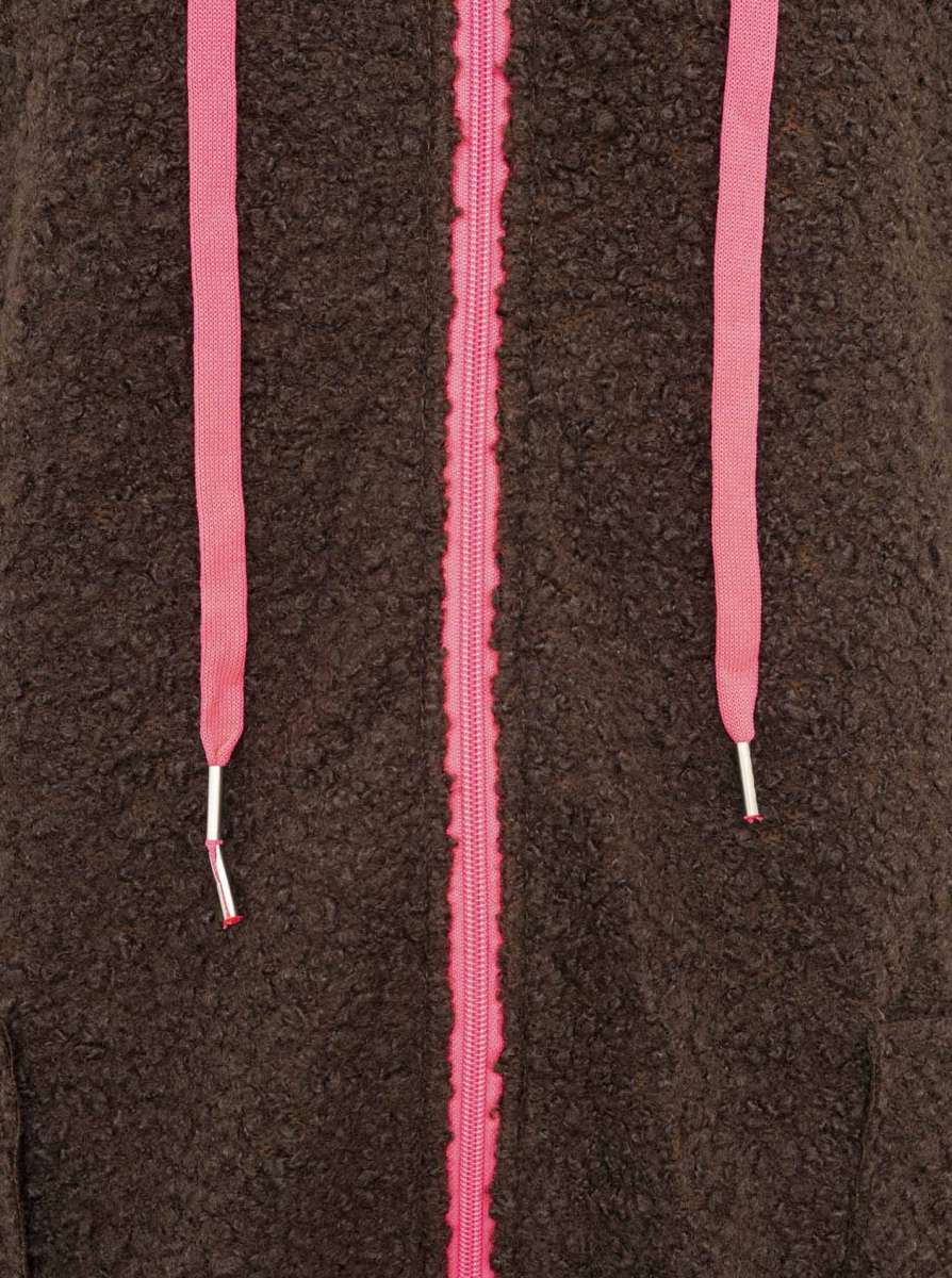 đź’• Zwillingsherz Oversize Teddy Mantel "Neon" Braun