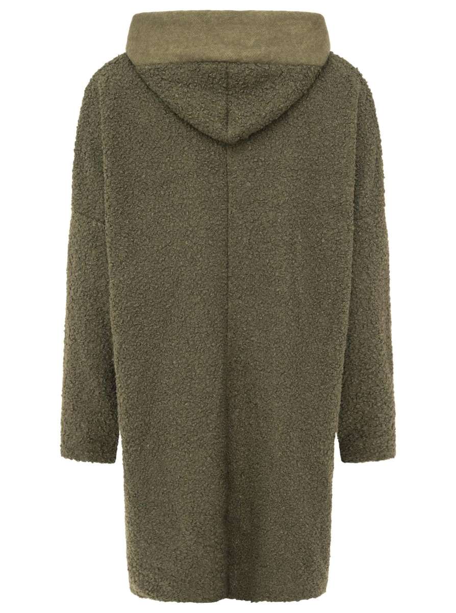 đź’• Zwillingsherz Oversize Teddy Mantel "Neon" Khaki