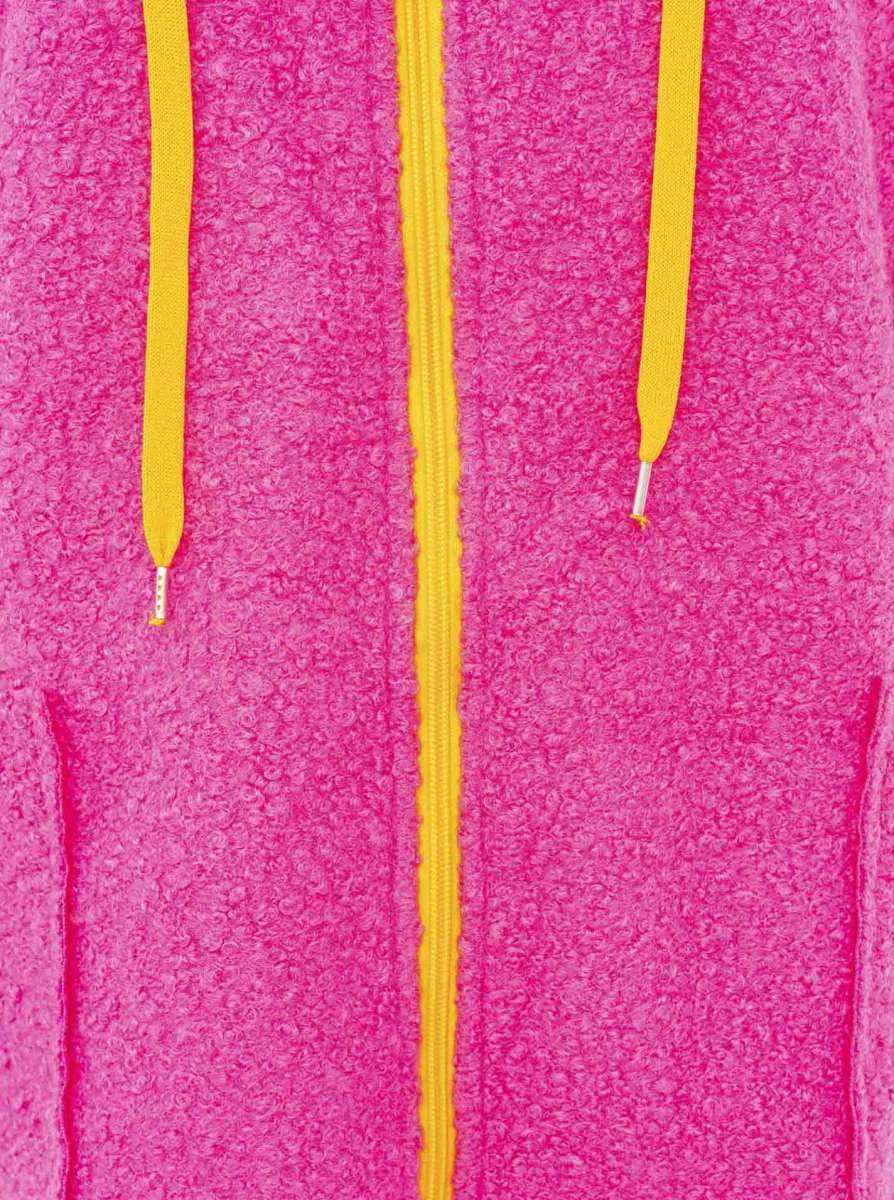 đź’• Zwillingsherz Oversize Teddy Mantel "Neon" Neonpink
