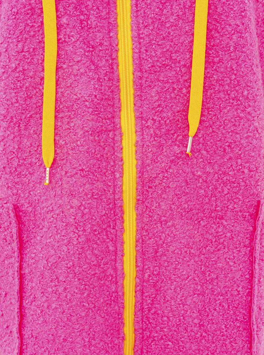 💕 Zwillingsherz Oversize Teddy Mantel "Neon" Neonpink