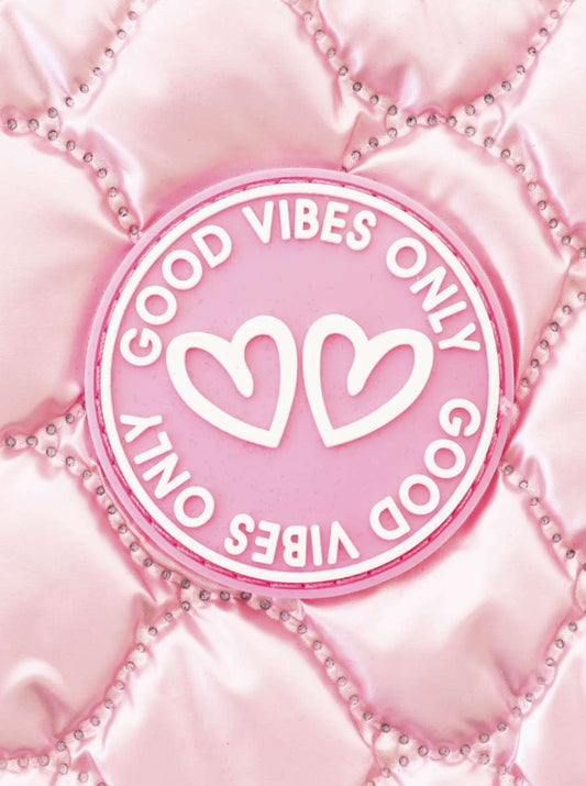 💕 Zwillingsherz Minibörse "Metallic & Patch" Geldbörse Portemonnaie Rosa