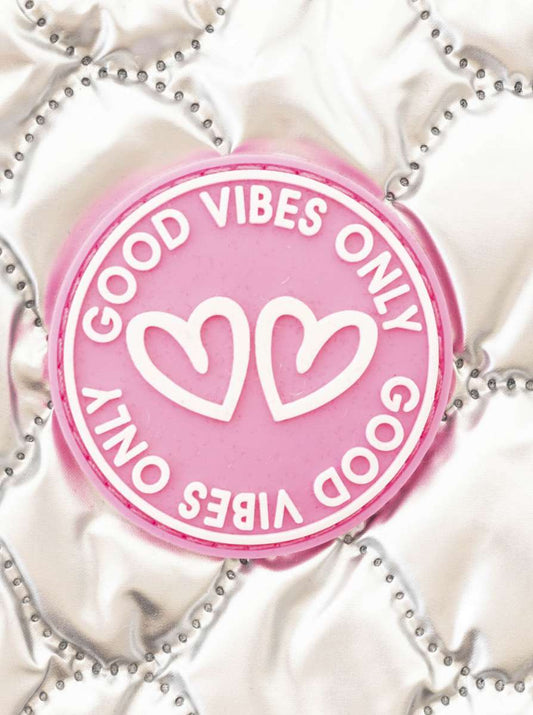 💕 Zwillingsherz Minibörse "Metallic & Patch" Geldbörse Portemonnaie Silber