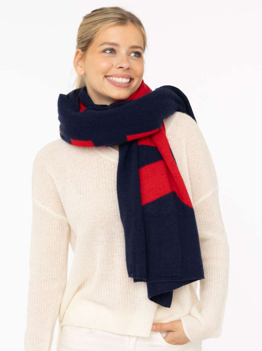 đź’• Zwillingsherz XXL Schal "Amour" 100 % Cashmere Kaschmir Navy