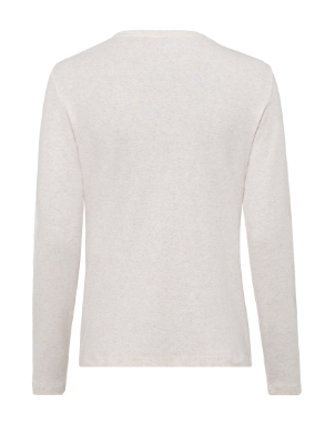Olsen Shirt Edda Langarm Buttercream Melange 11100501
