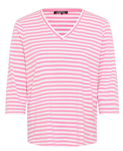 Olsen Shirt Hannah 3/4 Arm Streifen Candy Pink 11105079