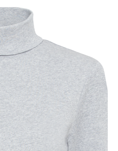 Olsen Shirt Rollkragen Langarm Edda 11104429 Pearl Grey Melange