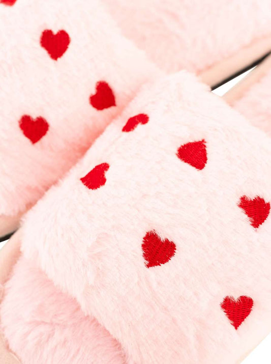 💕 Zwillingsherz Plüsch Pantoffel "Herz" Hausschuhe Rosa