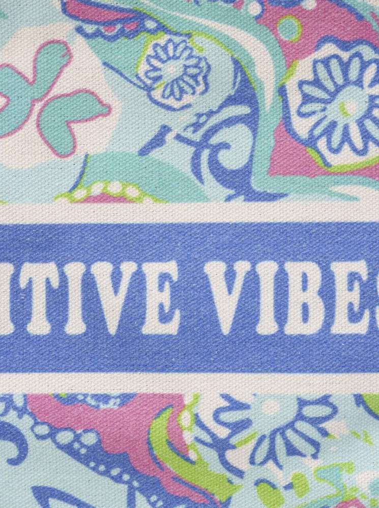 đź’• Zwillingsherz Kosmetiktasche "Positive Vibes" Pouch Blau