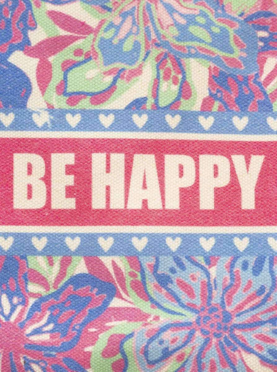 💕 Zwillingsherz Kosmetiktasche "Be happy" Pouch Blau