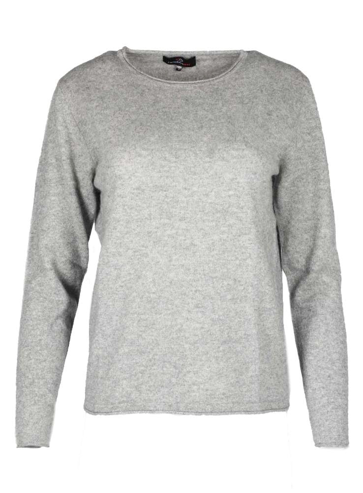đź’• Zwillingsherz Pullover Pulli "Rundhals" 100 % Kaschmir Cashmere Hellgrau