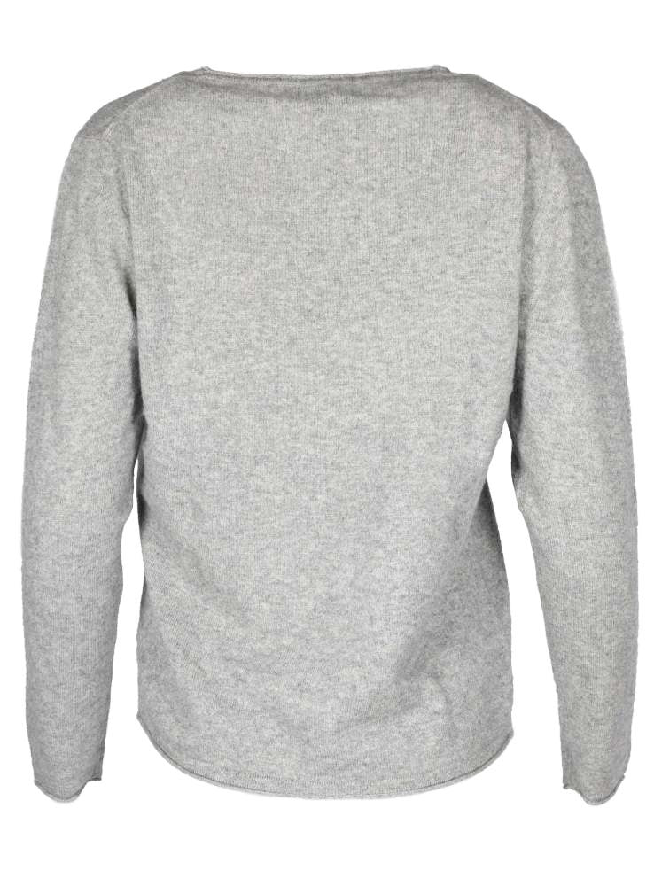 đź’• Zwillingsherz Pullover Pulli "Rundhals" 100 % Kaschmir Cashmere Hellgrau