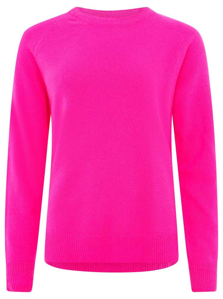 đź’• Zwillingsherz Pullover Pulli "Blogger & Uni" Rundhalspullover 100 % Kaschmir Cashmere Neonpink