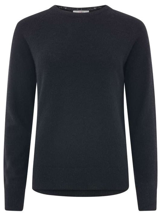 💕 Zwillingsherz Pullover Pulli "Blogger & Uni" Rundhalspullover 100 % Kaschmir Cashmere Schwarz