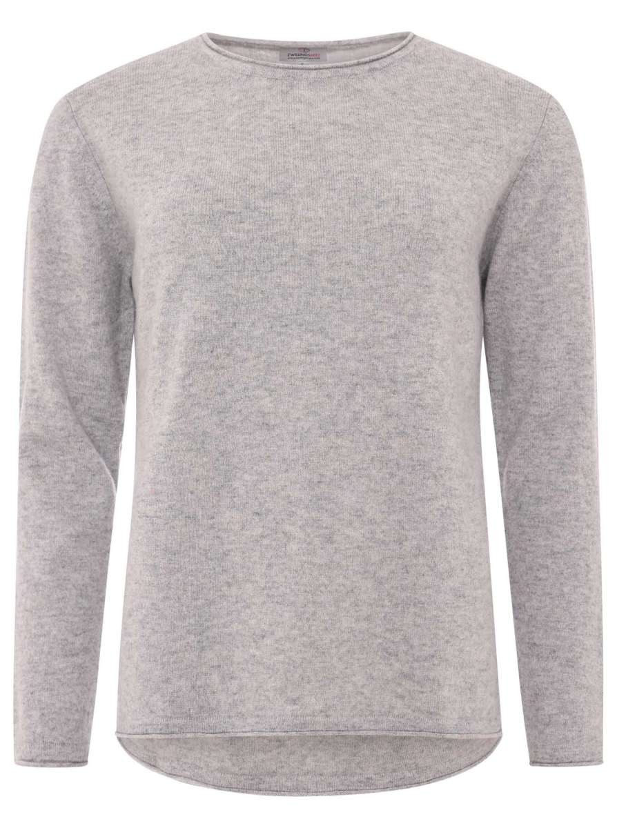 đź’• Zwillingsherz Pullover Pulli "Rundhals" 100 % Kaschmir Cashmere Hellgrau