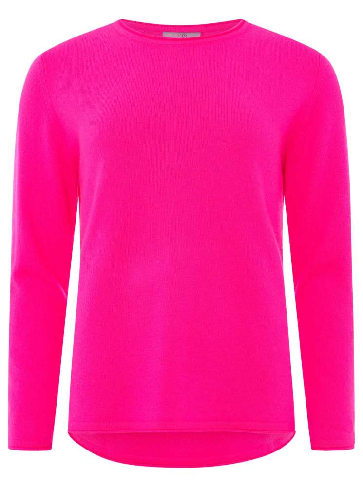 đź’• Zwillingsherz Pullover Pulli "Rundhals" 100 % Kaschmir Cashmere Neonpink