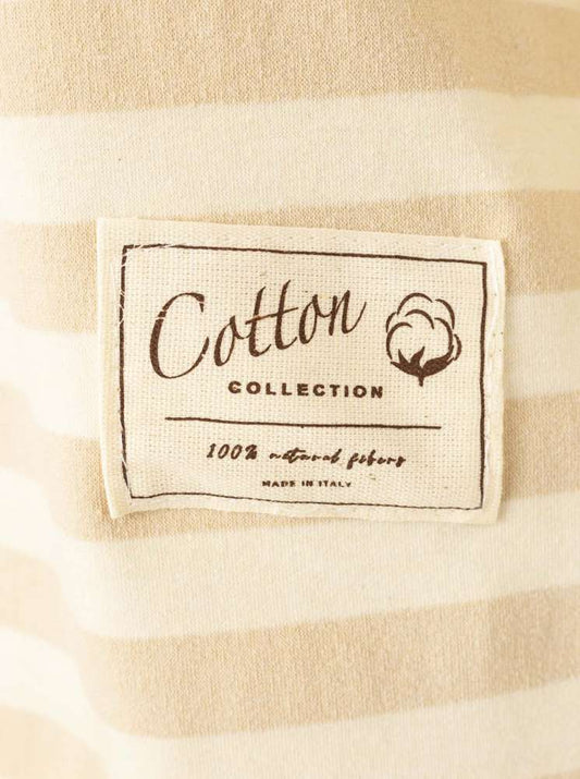 💕 Zwillingsherz Sweatshirt "Streifen & Jersey" Sweater Oversize Beige