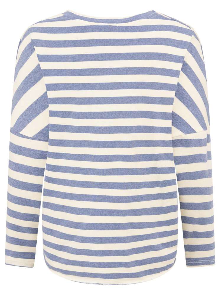 đ Zwillingsherz Sweatshirt "Streifen & Jersey" Sweater Oversize Blau