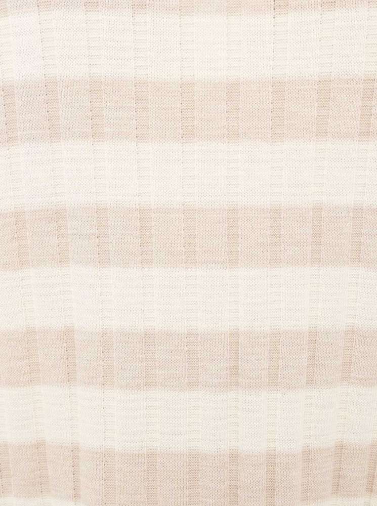 💕 Zwillingsherz Pulli "Streifen & Stretch" Viskose Beige