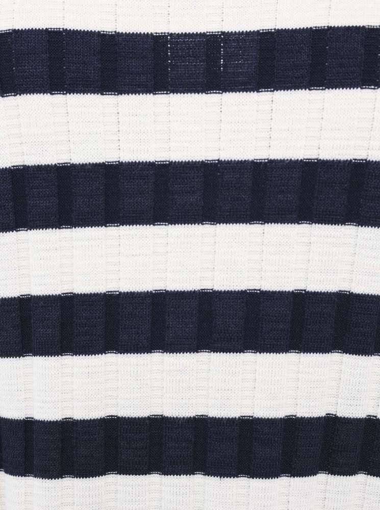 💕 Zwillingsherz Pulli "Streifen & Stretch" Viskose Navy