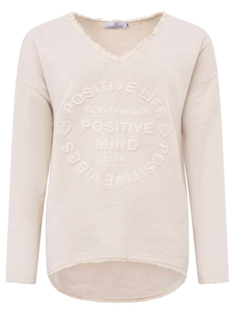 đź’• Zwillingsherz Pullover Pulli "Elisabeth" Baumwolle Beige