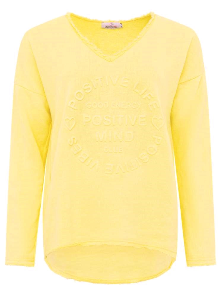 đź’• Zwillingsherz Pullover Pulli "Elisabeth" Baumwolle Gelb