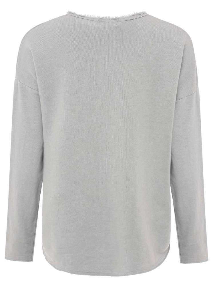 đź’• Zwillingsherz Pullover Pulli "Elisabeth" Baumwolle Hellgrau