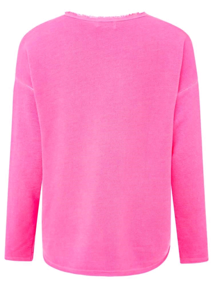 đź’• Zwillingsherz Pullover Pulli "Elisabeth" Baumwolle Neonpink