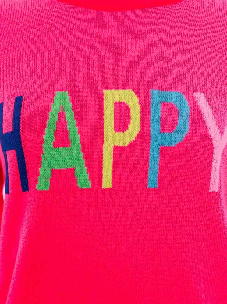 💕 Zwillingsherz Pullover "Gisella" Wolle Kaschmir Neonpink