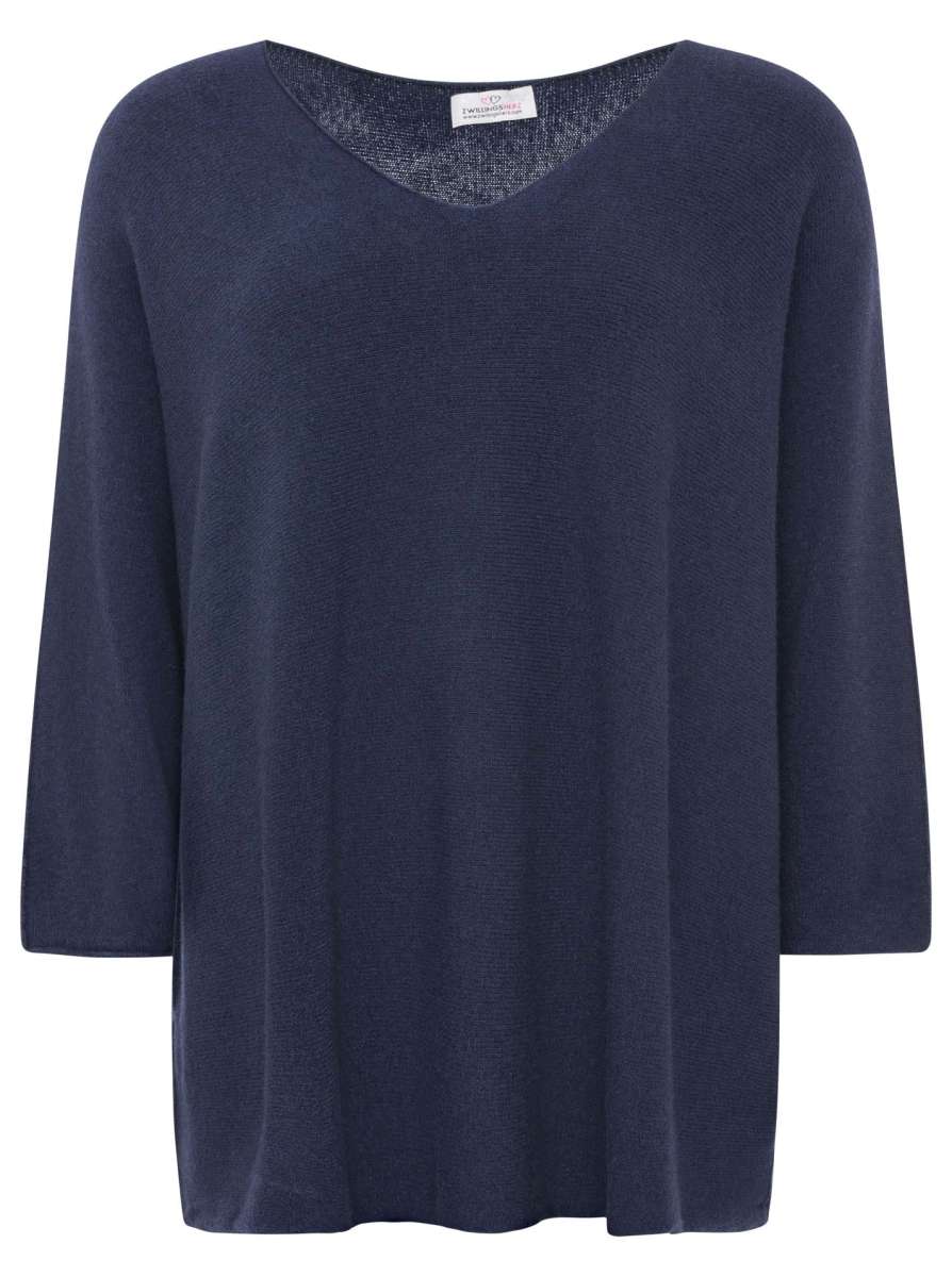 đź’• Zwillingsherz V-Neck Pullover "Uni" Navy