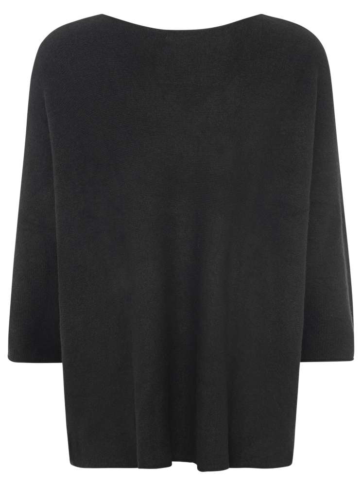 đź’• Zwillingsherz V-Neck Pullover "Uni" Schwarz