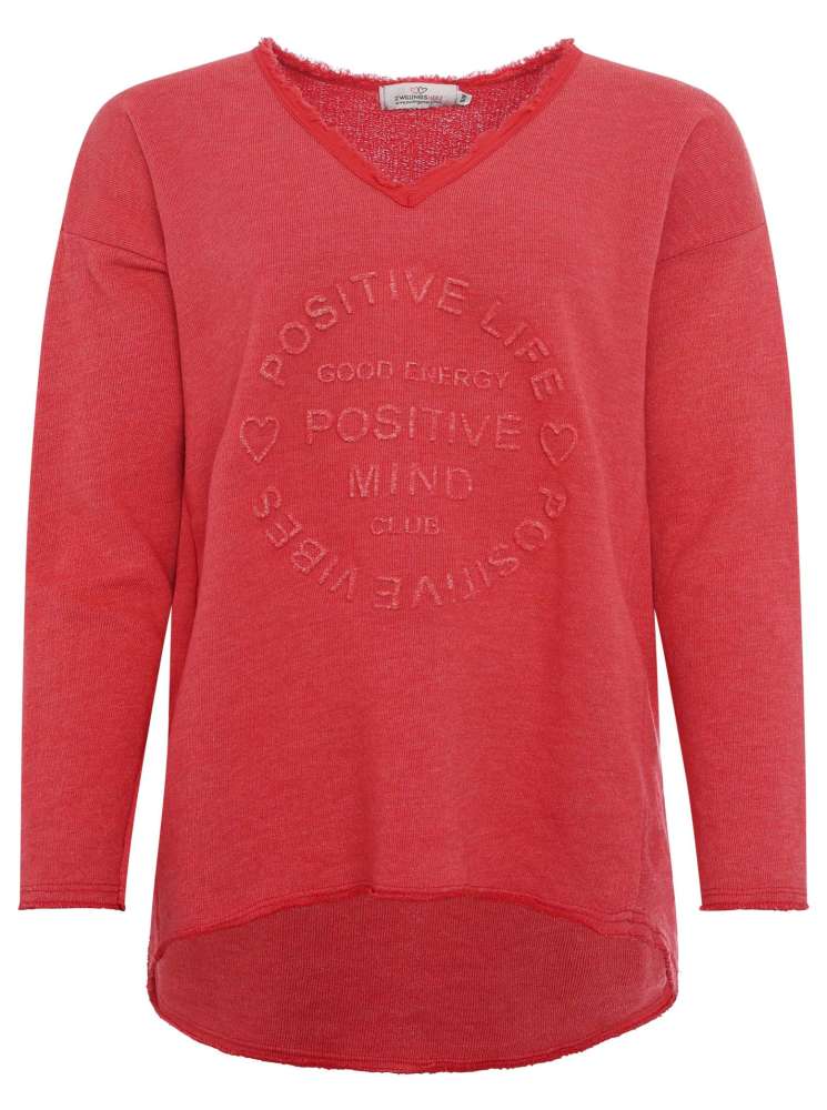 đź’• Zwillingsherz Pullover Pulli "Elisabeth" Baumwolle Rot