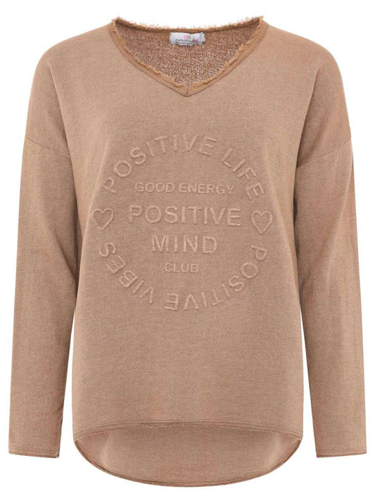 💕 Zwillingsherz Pullover Pulli "Elisabeth" Baumwolle Braun