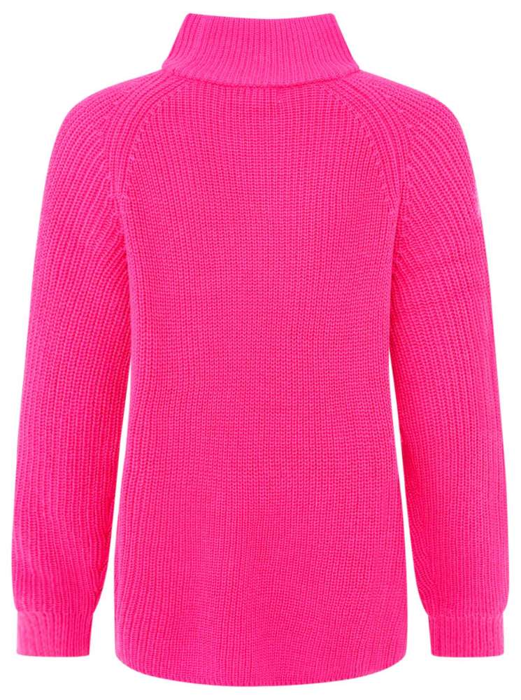 💕Zwillingsherz Pullover Pulli Rolli "Rollkragen" Wolle Pink