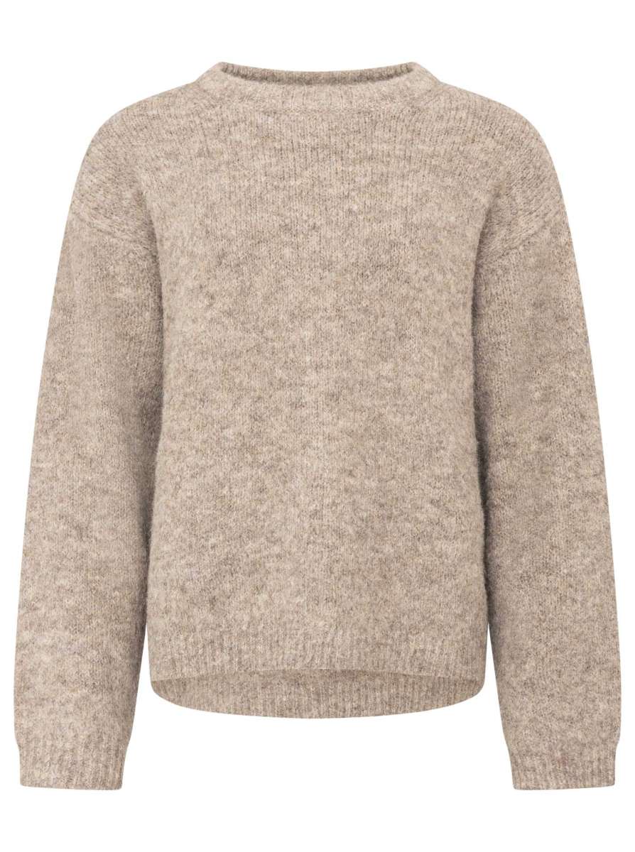 đź’• Zwillingsherz Pullover Rundhalspullover "Uni" Beige