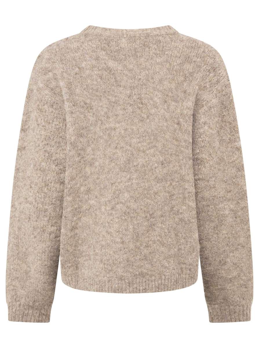 đź’• Zwillingsherz Pullover Rundhalspullover "Uni" Beige