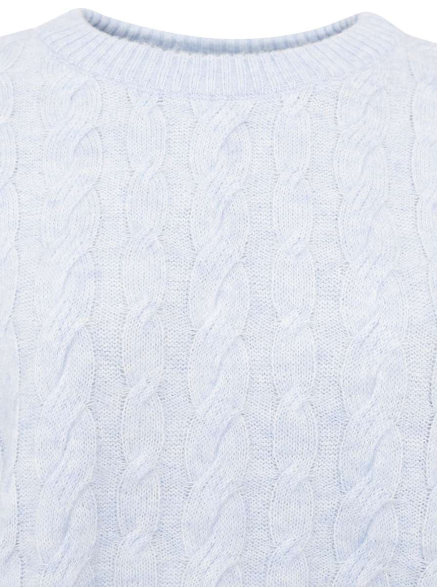 đź’• Zwillingsherz Pullover "Zopfstrick" Hellblau