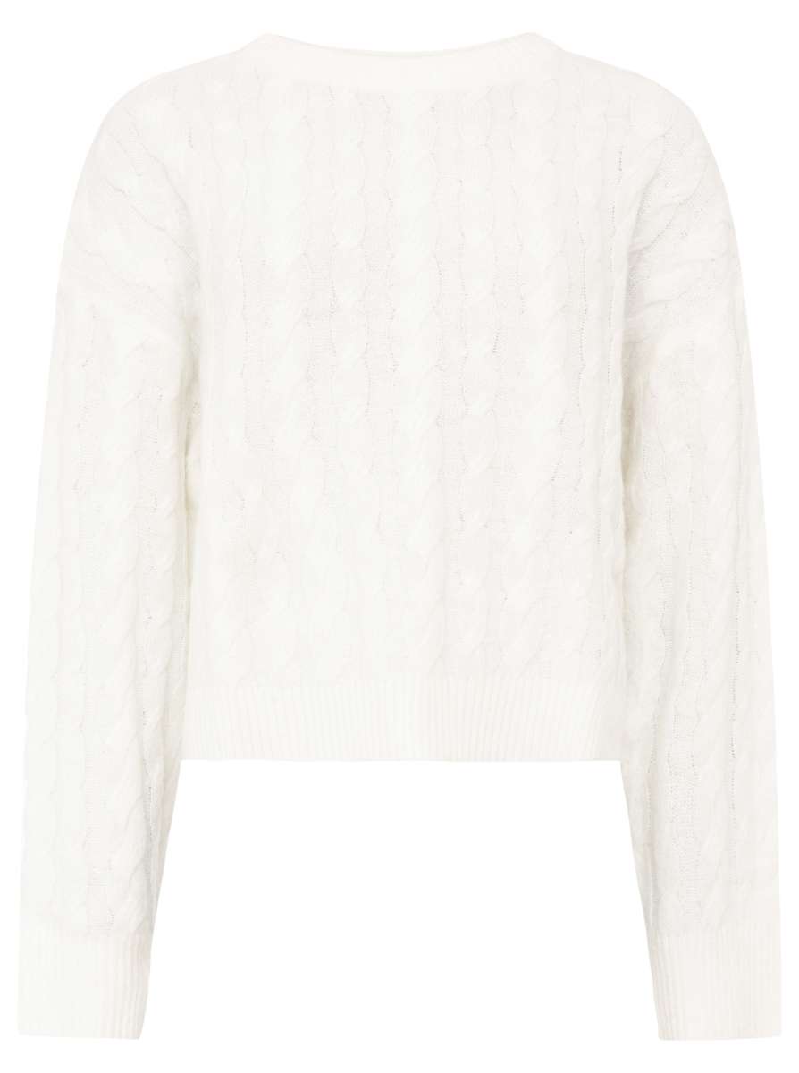 đź’• Zwillingsherz Pullover "Zopfstrick" WeiĂź