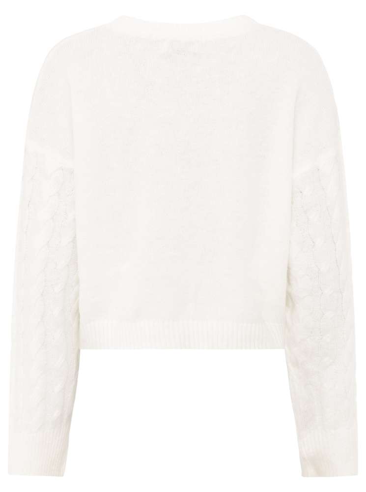 đź’• Zwillingsherz Pullover "Zopfstrick" WeiĂź