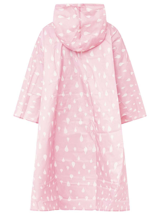 💕 Zwillingsherz Regenponcho "Rain Drops" Rosa