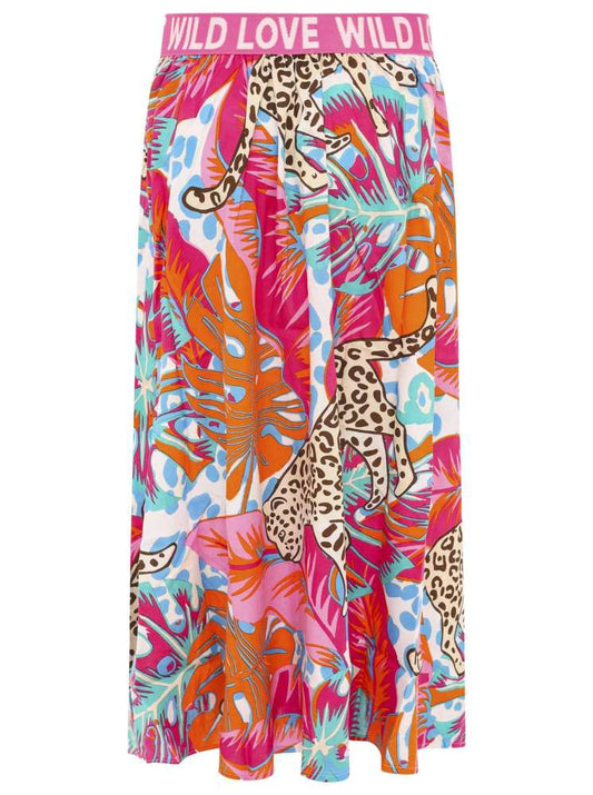 💕 Zwillingsherz Rock "Dschungel Leopard" 100 % Viskose Multi