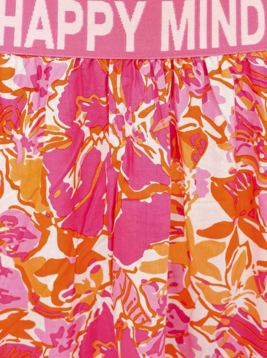 💕 Zwillingsherz Rock "Happy Flower" 100 % Viskose Pink