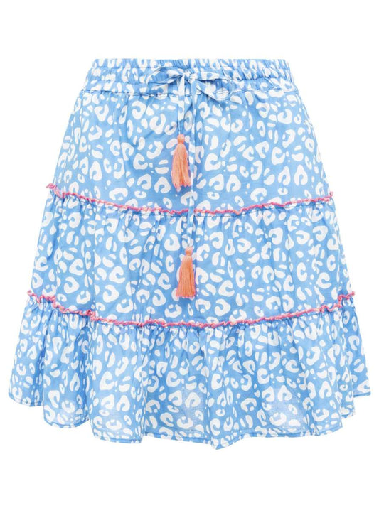 💕 Zwillingsherz Rock "Soft Leo" 100 % Baumwolle Blau
