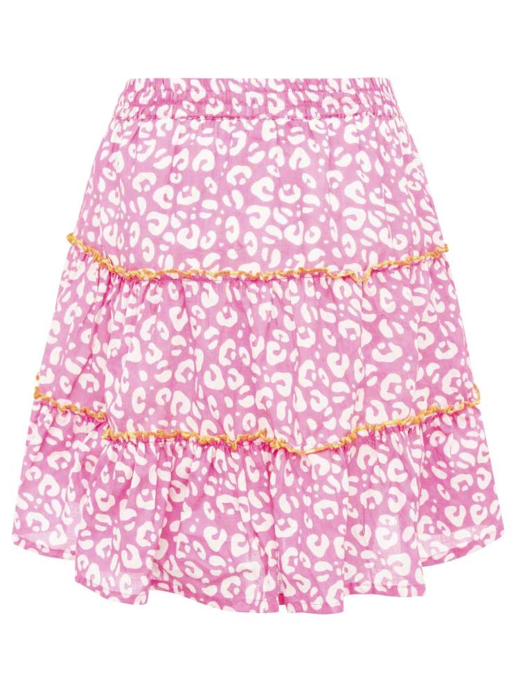 💕 Zwillingsherz Rock "Soft Leo" 100 % Baumwolle Rosa