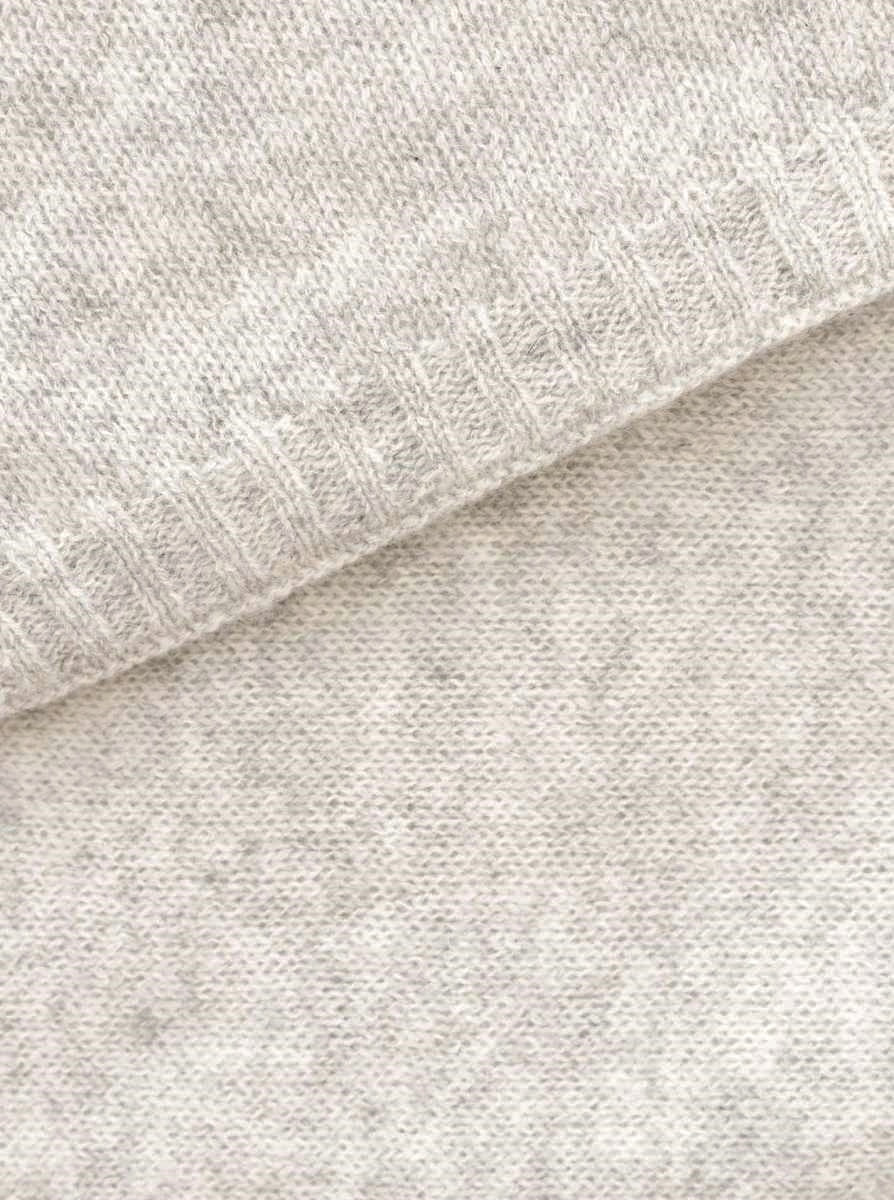 💕 Zwillingsherz Schal 100 % Cashmere "Classic" Kaschmir Hellgrau