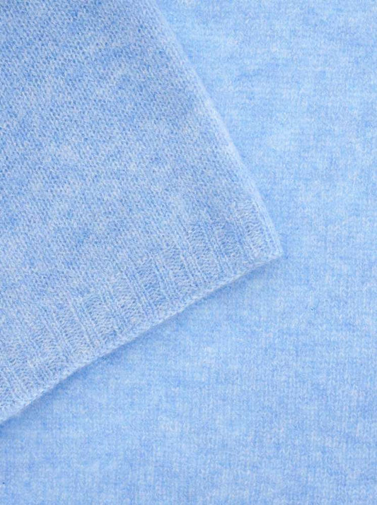 💕 Zwillingsherz Schal 100 % Cashmere "Herren-Uni" Classic Kaschmir Hellblau