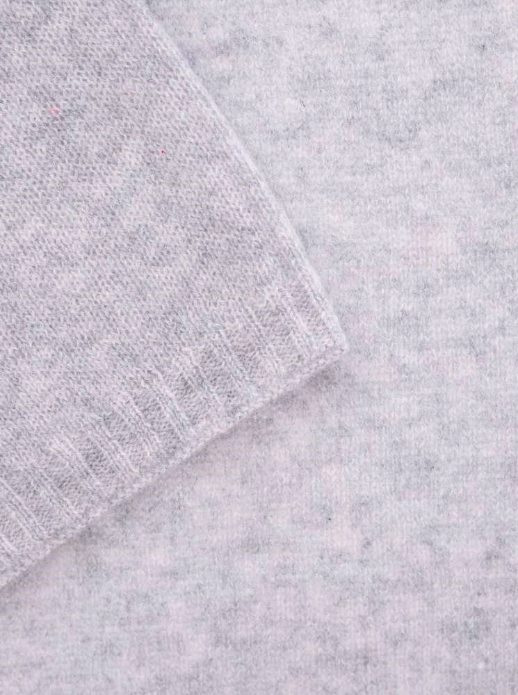 đź’• Zwillingsherz Schal 100 % Cashmere "Herren-Uni" Classic Kaschmir Hellgrau