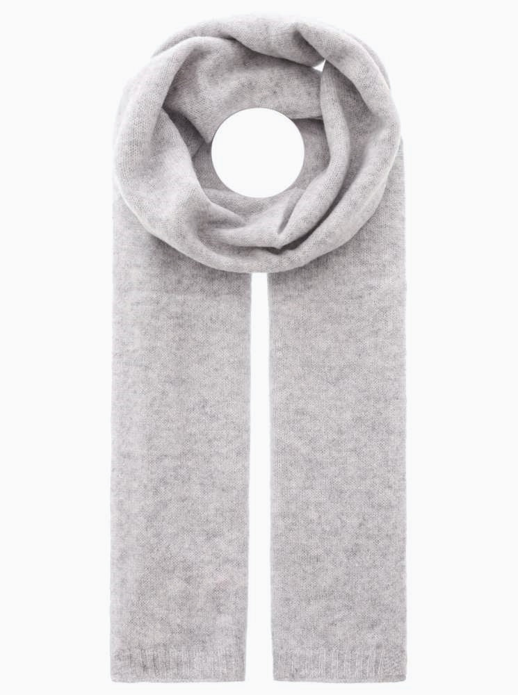 đź’• Zwillingsherz Schal 100 % Cashmere "Herren-Uni" Classic Kaschmir Hellgrau