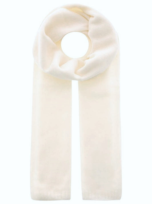 💕 Zwillingsherz Schal 100 % Cashmere "Herren-Uni" Classic Kaschmir Wollweiß